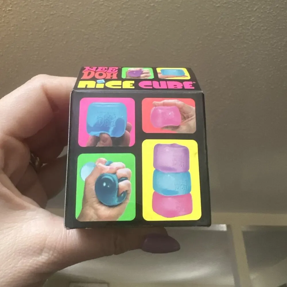 NEW NeeDoh Nice Cube - Super Solid Squish! (Purple) - Stress Fidget Toy HTF